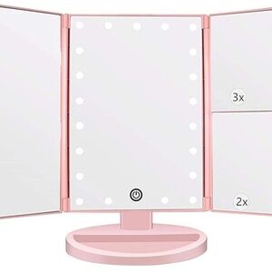"Flymiro" Tri-Fold Vanity Light-Up Makeup Mirror